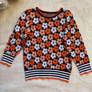 joseph a. floral knit sweater